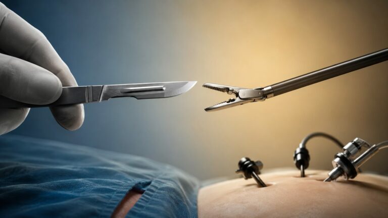 Coelioscopie vs Chirurgie ouverte